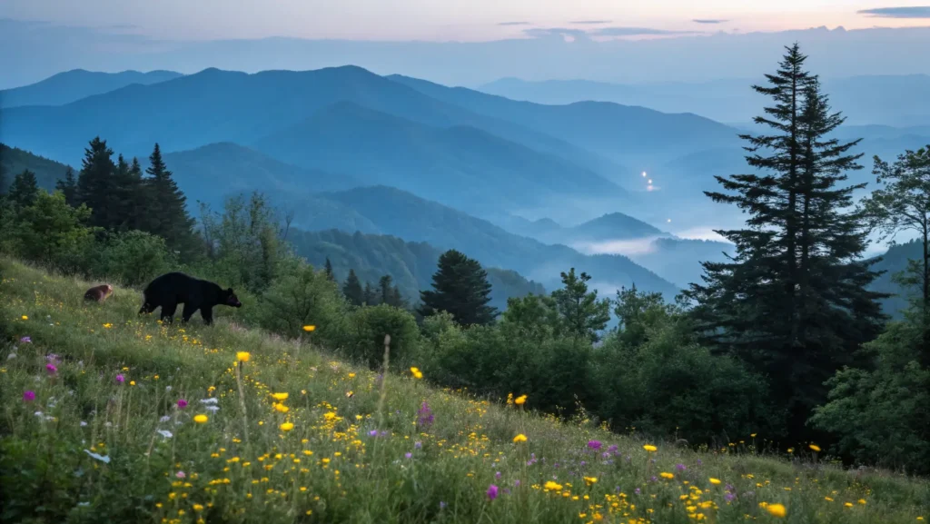 Spring wildflowers and wildlife in the Great Smoky Mountains.