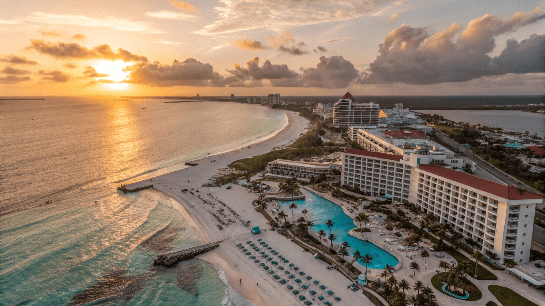 Sunset Royal Cancun Mexico: Beachfront Paradise at Golden Hour