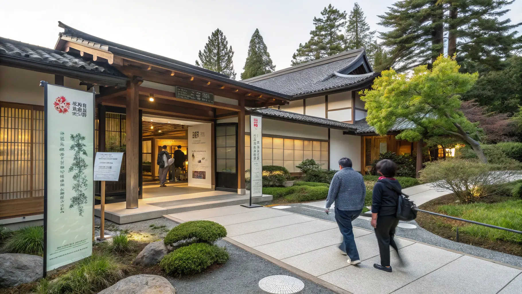Welcoming entrance of the Japanese American Museum of Oregon with accessible pathways.