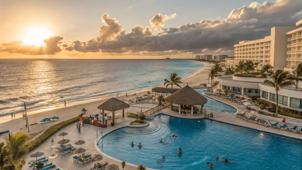 Resort Life at Sunset Royal Cancun Mexico's Main Pool Complex